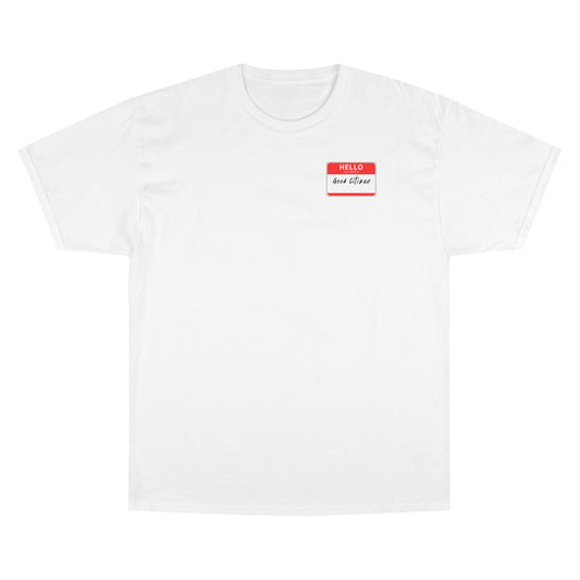 White Champion inyourface T Shirt